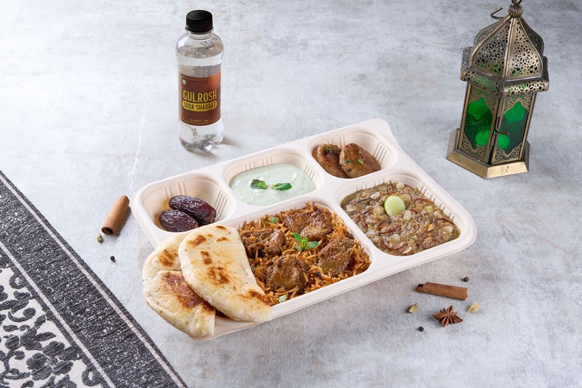 Mutton Kefta Biryani Thali