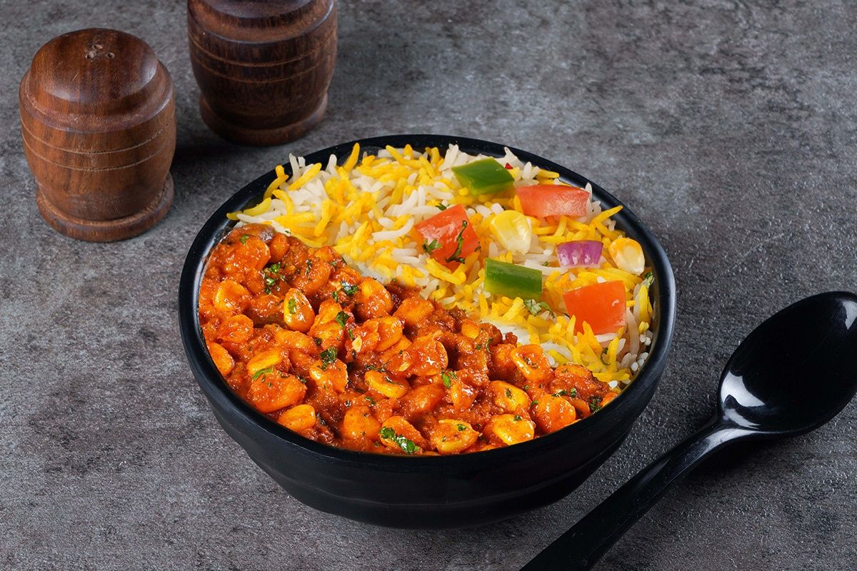 Corn Masala Lite Rice Bowl.