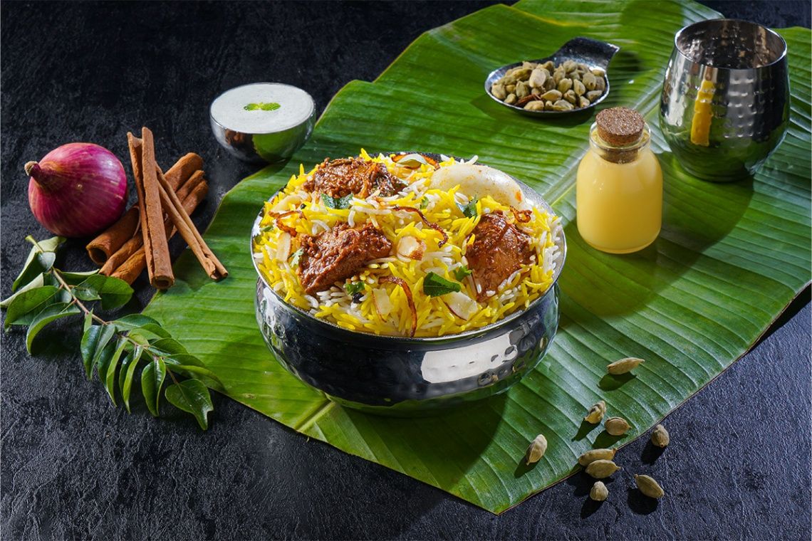 Ghee Roast Chicken Mini Dum Biryani