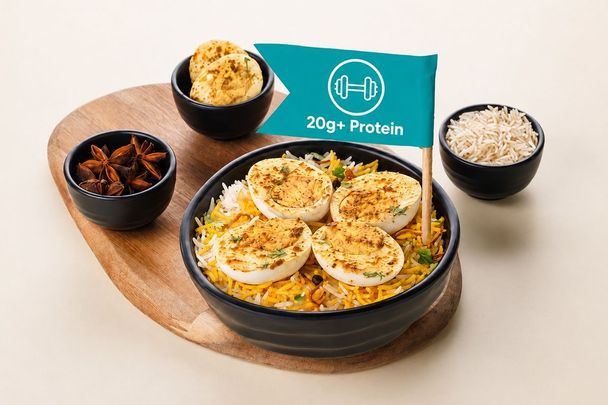 Hyderabadi Egg Biryani Bowl