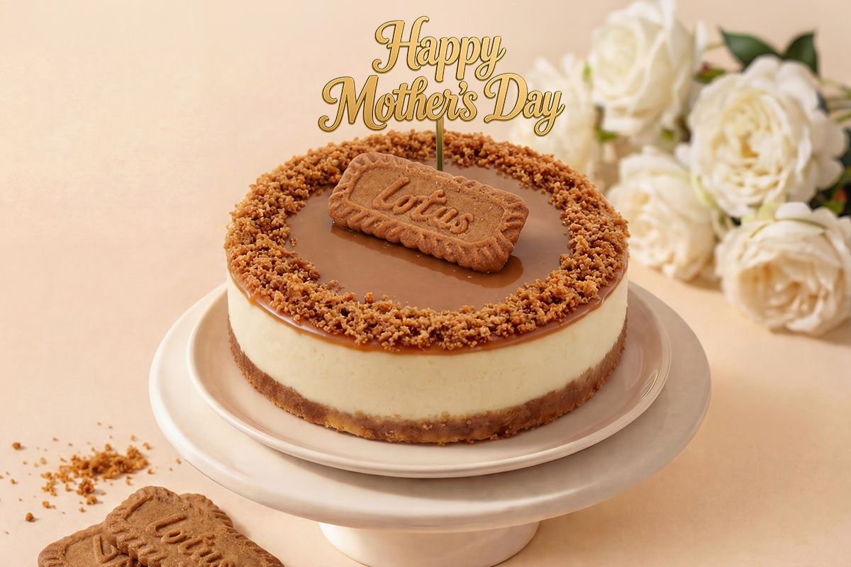 Mother's Day Special Biscoff Cheesecake (500gm) (Eggless)