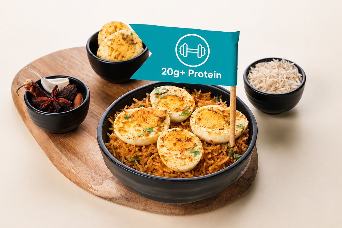 Lucknowi Egg Biryani Bowl