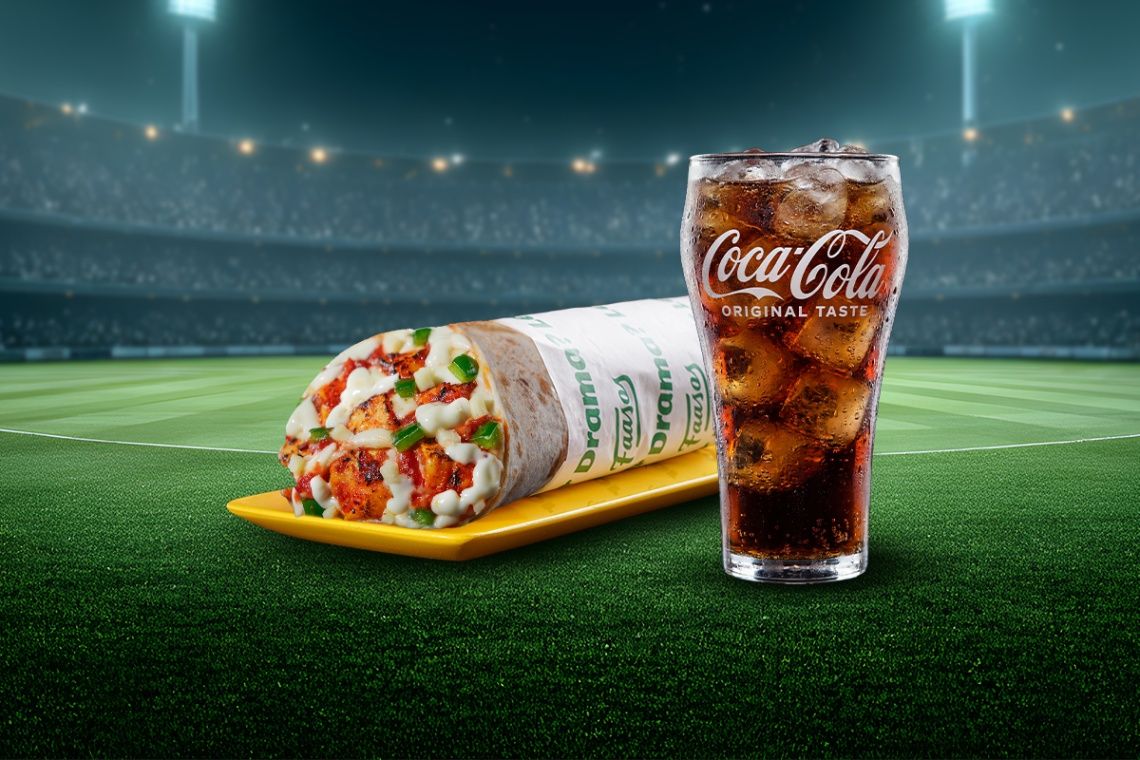 Baked Paneer Tikka Pizza Wrap X Coke Meal