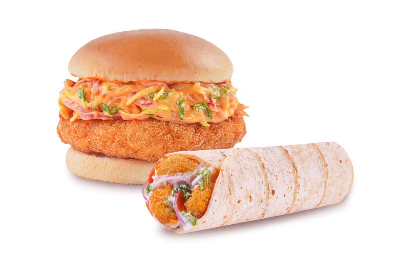 Crispy Chicken Burger+Crispy Chicken Wrap