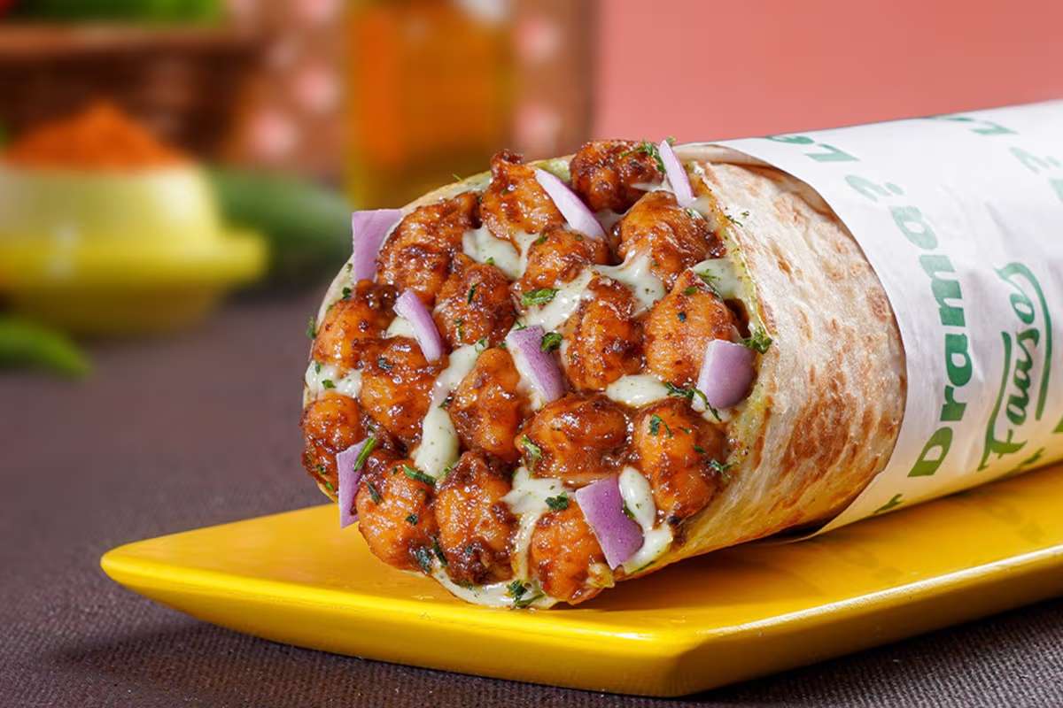 Crispy Baked Pindi Chole Wrap