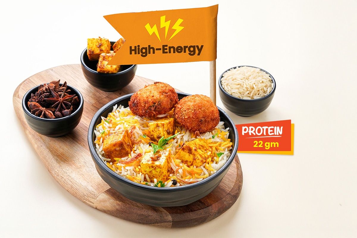 Paneer Biryani Bowl With Dahi Kebab