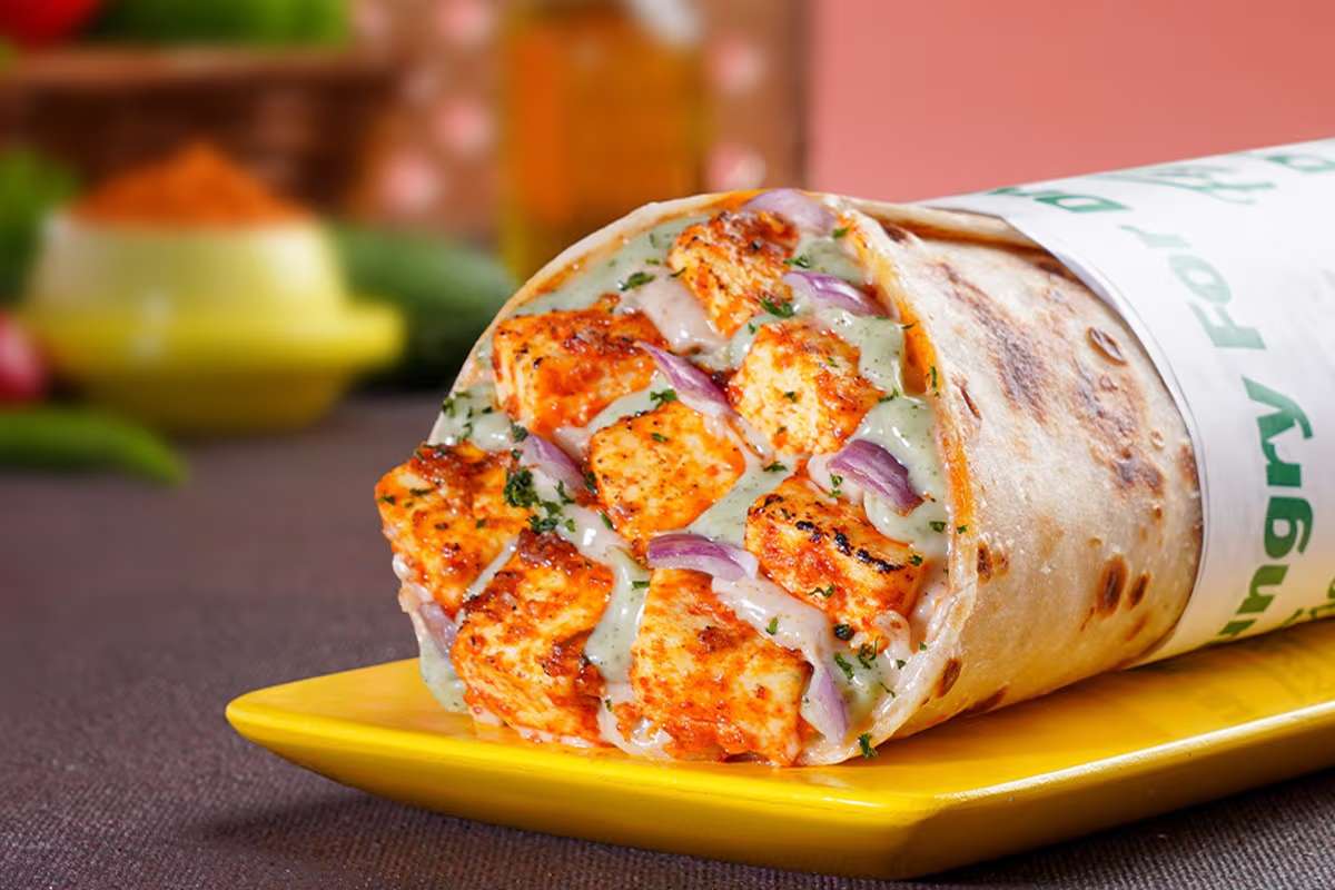 Masala Paneer Tikka Wholewheat Wrap
