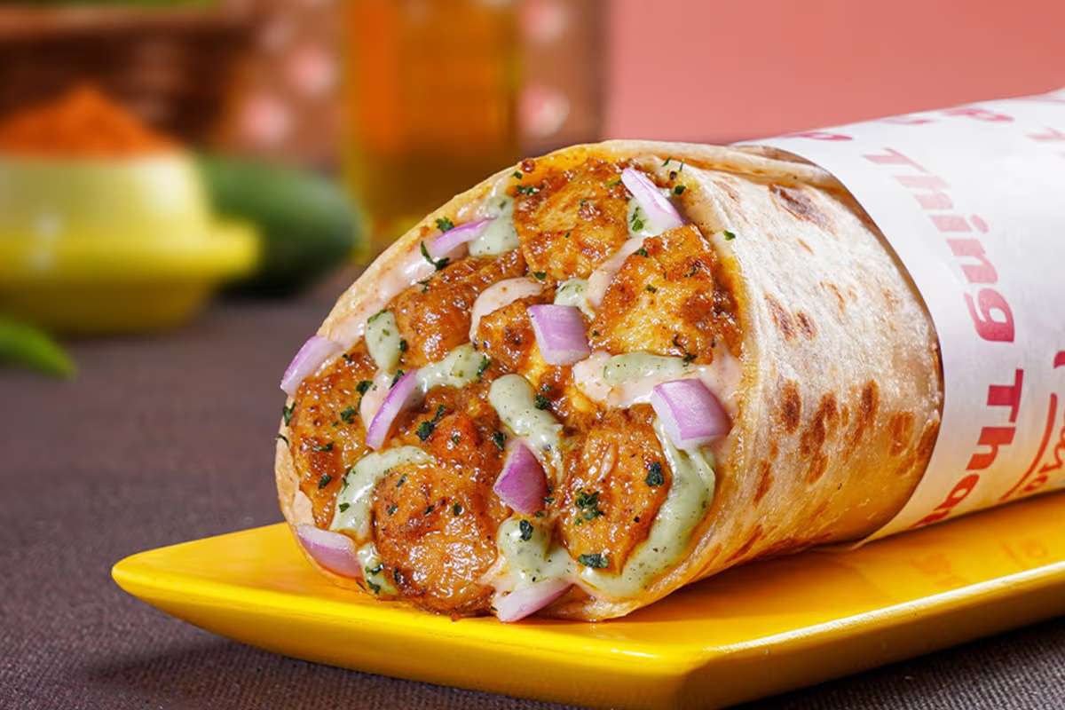 Chicken Bhuna Wrap - Wholewheat Paratha