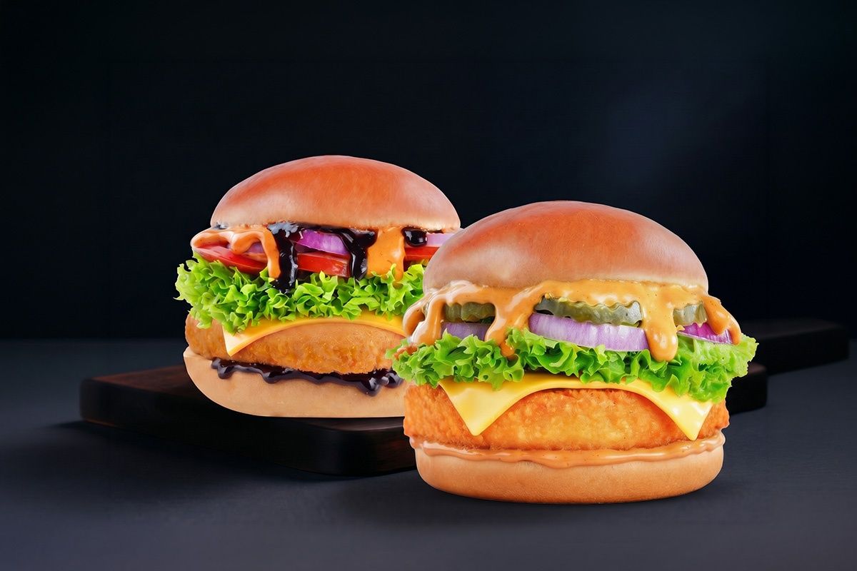 Corn N Cheese Burger + American BBQ Veggie Burger Combo