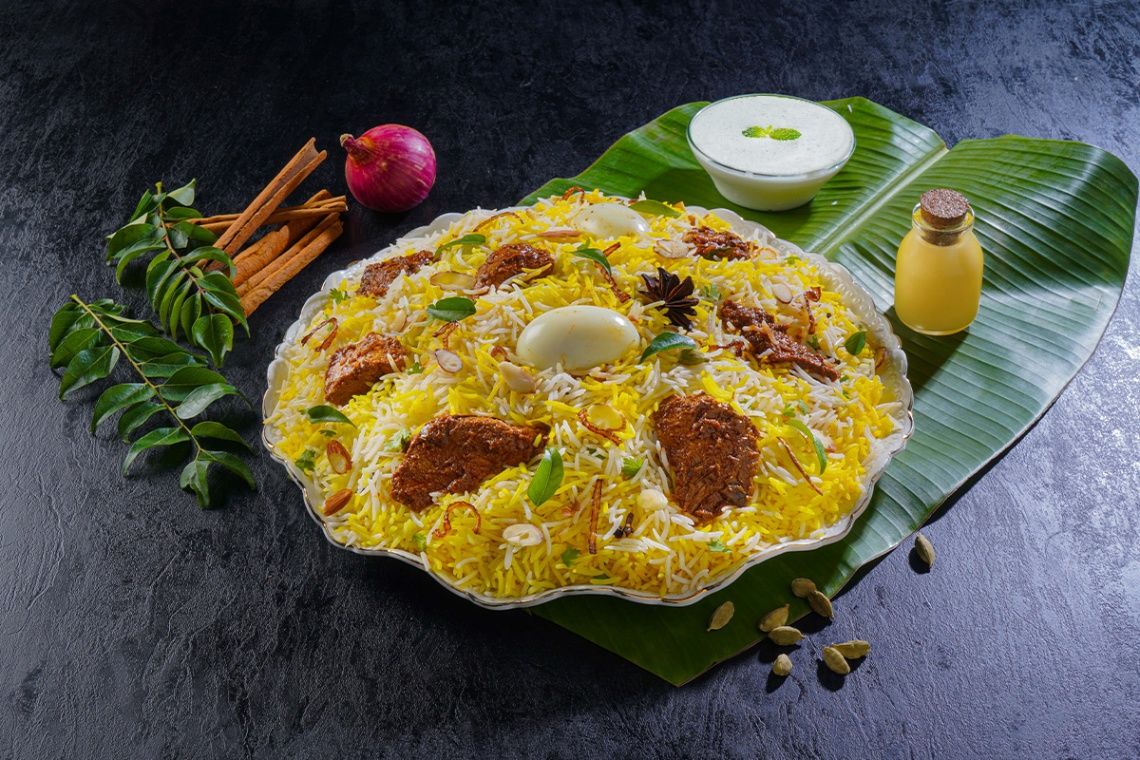 Ghee Roast Chicken Dum Biryani - King (Serves 2)