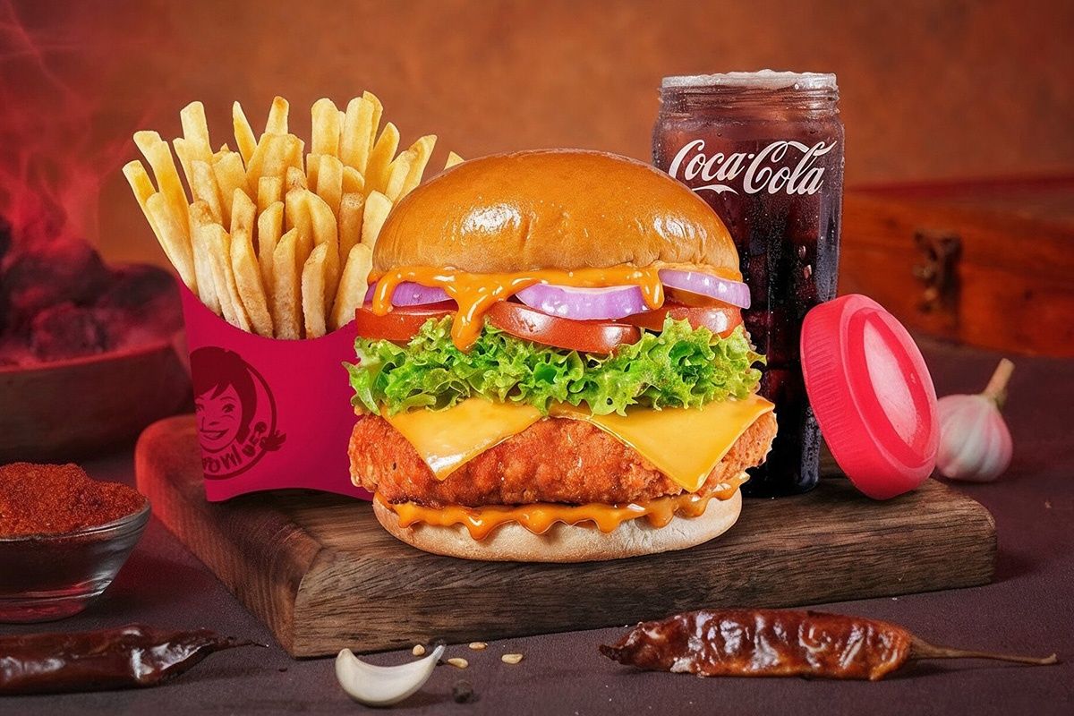 Fireboltt Tandoori Chicken Burger Combo