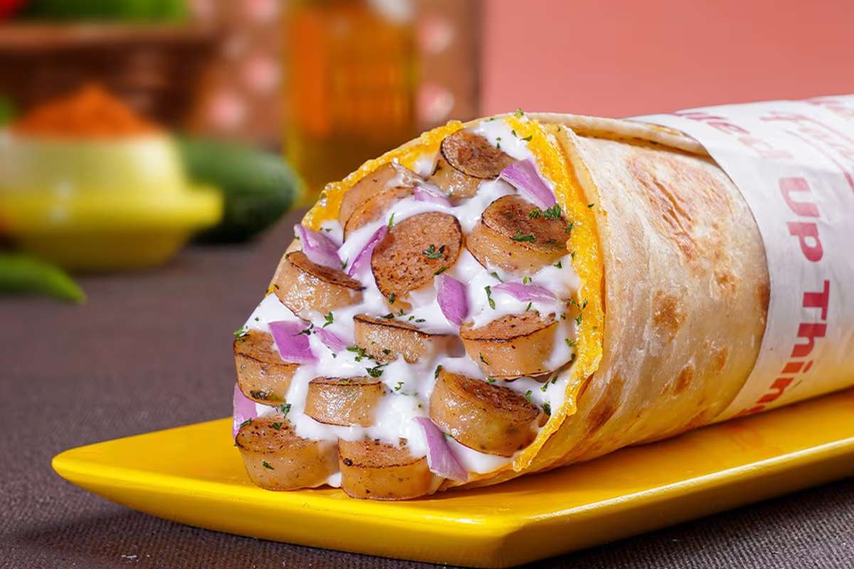 Crispy Baked Egg Cheese Chicken Sausage Wrap