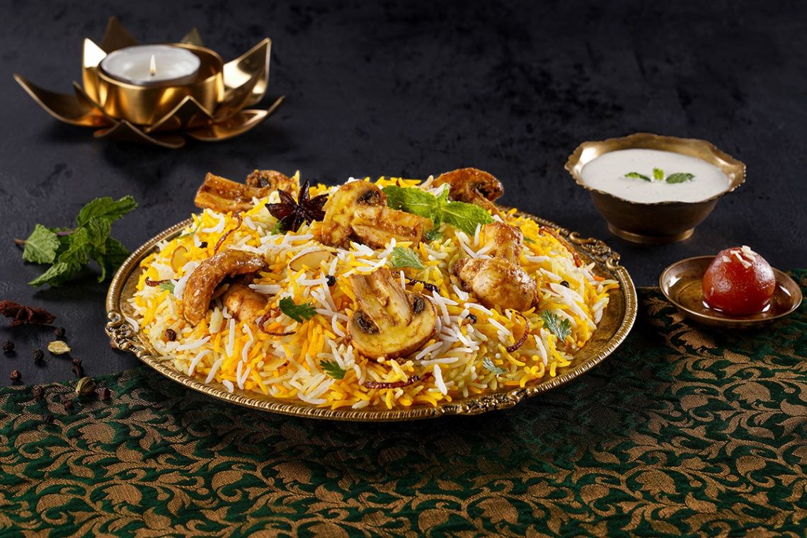 Taj-e-Khumb Biryani (Mushroom Biryani - Serves 1)