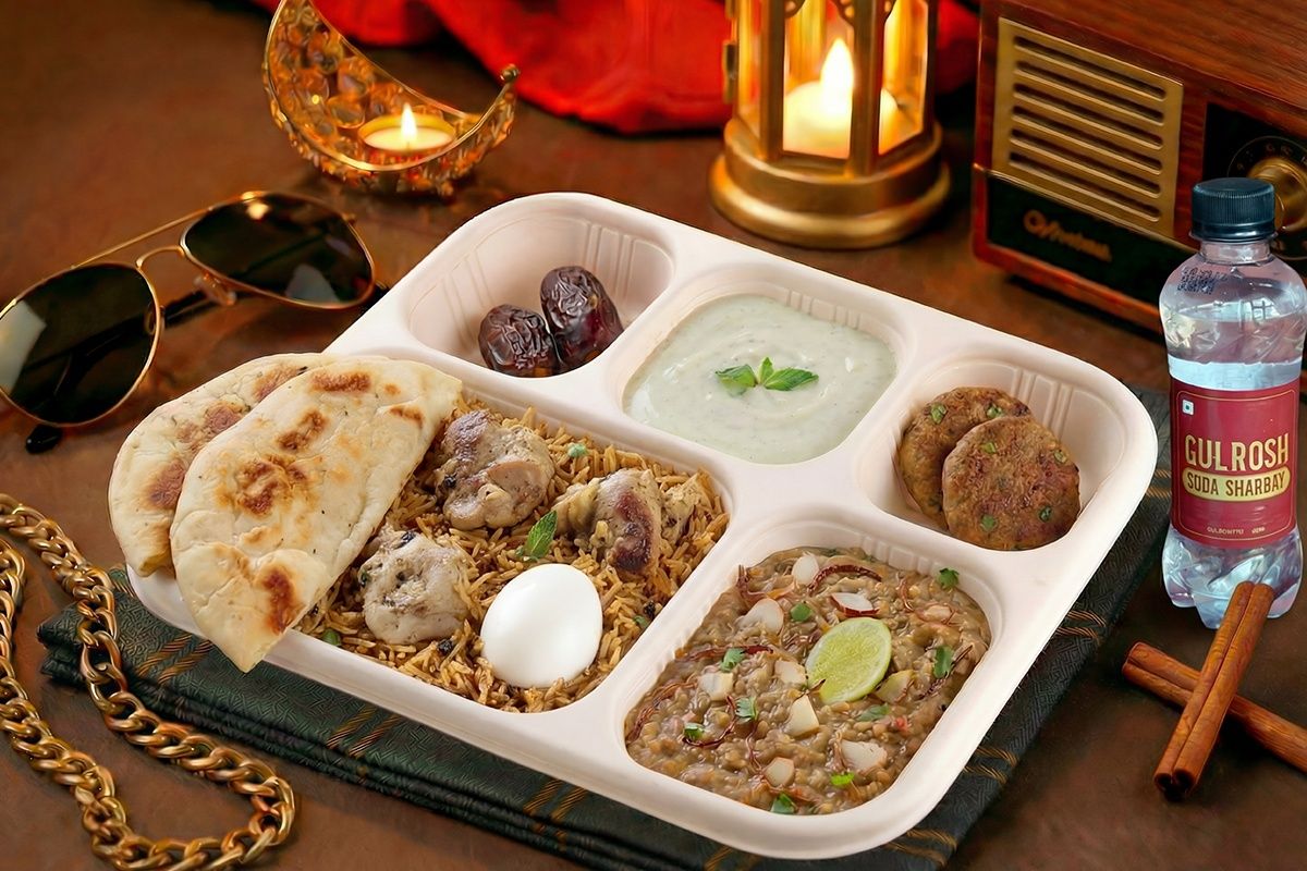 Chicken Afghani Tikka Biryani And Mutton Haleem Meal Box