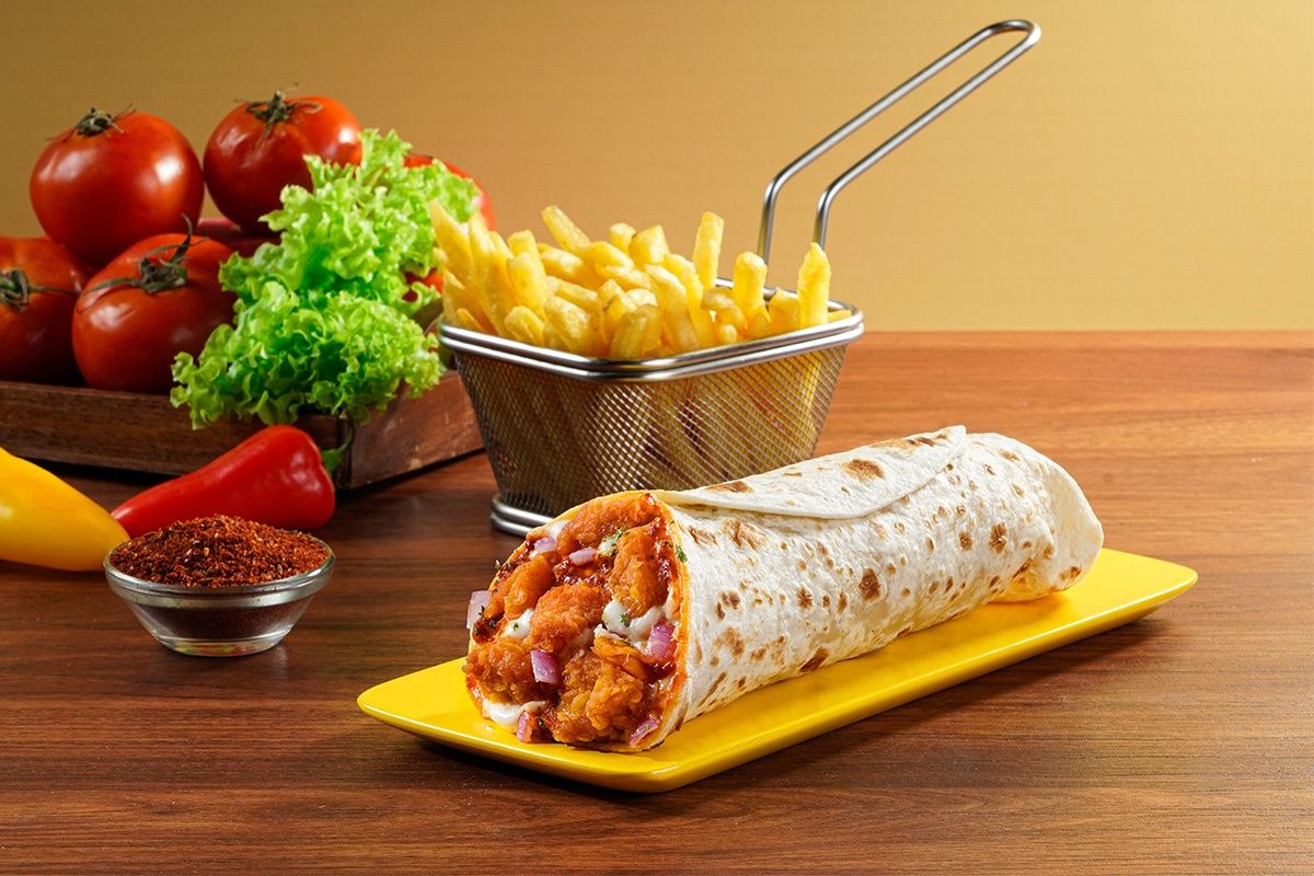 Non-Veg Burger Wrap And Side Meal