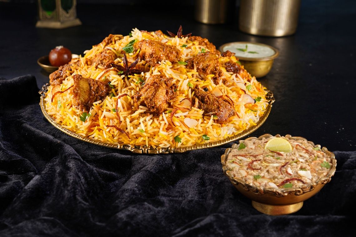 Lazeez Bhuna Murgh Biryani With Gosht-e-haleem Combo