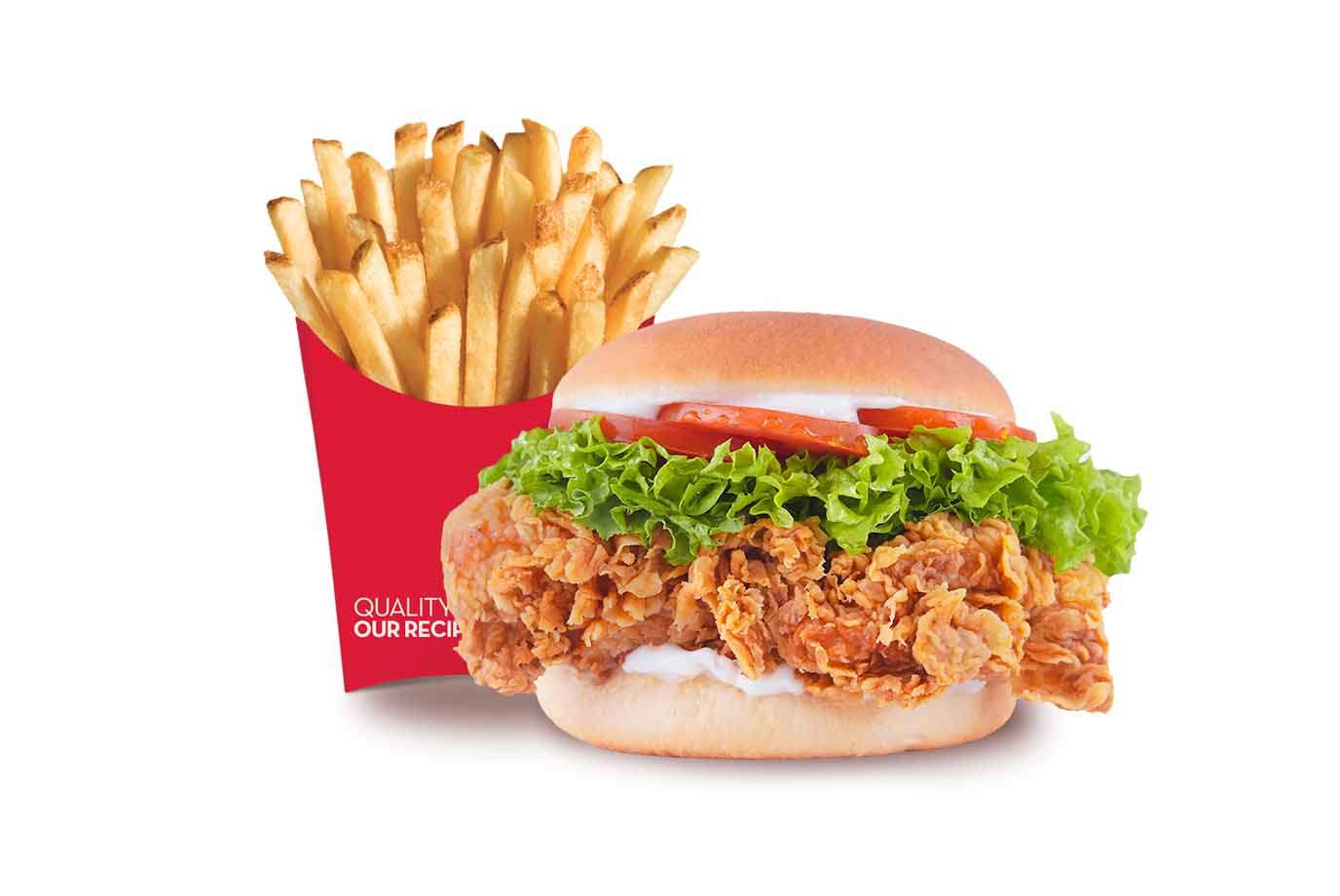 Homestyle Chicken Burger+Fries (M)