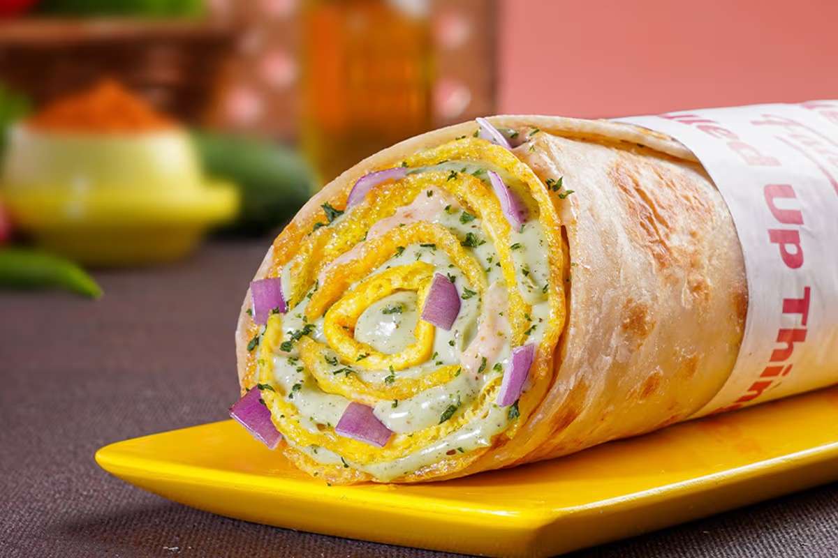 Double Egg Chatpata Roll - Wholewheat Paratha