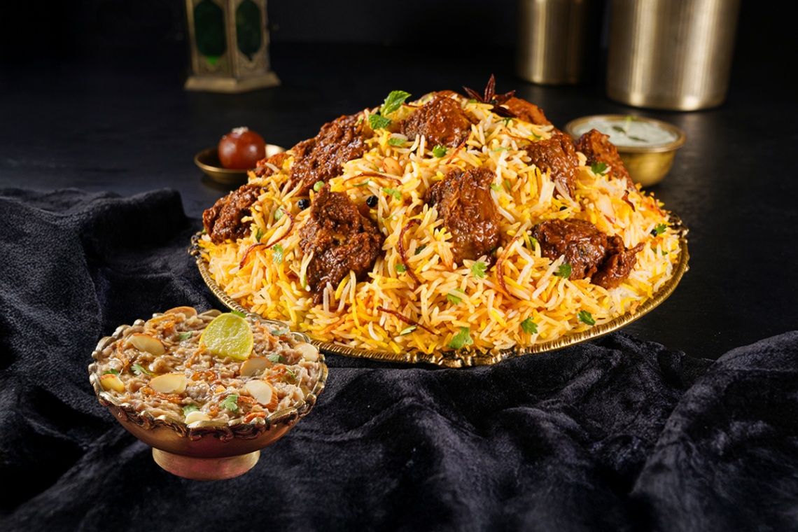 Dum Gosht Biryani (Serves 1) With Mutton Haleem (300 Gm)