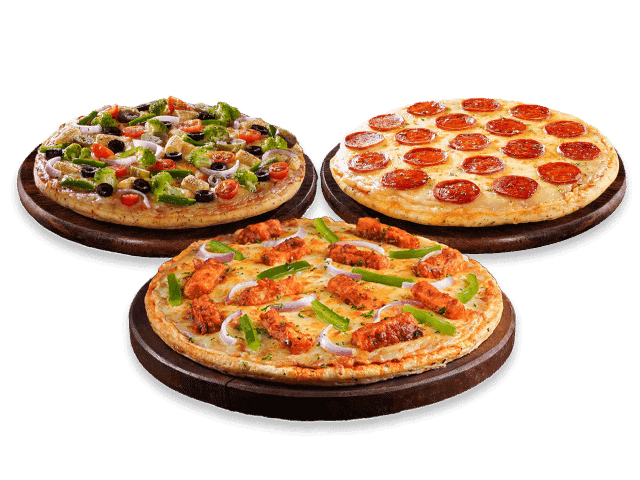 Order 3 Pizzas Starting at 199 each near me
