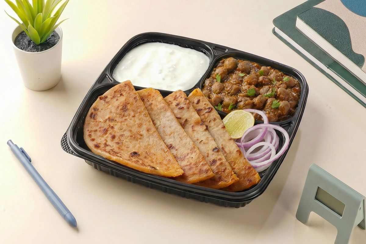 Chicken Paratha With Chole