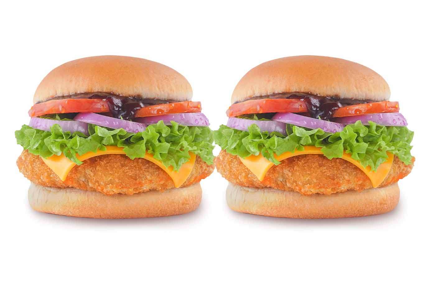 2 American BBQ Chicken Burgers
